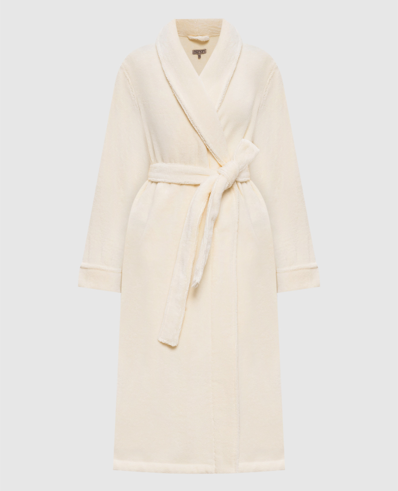 Terry bathrobe PERA ivory