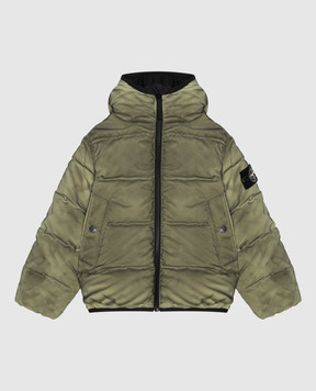 Stone Island Children's khaki down jacket with vintage effect L2S164100011S04711012
