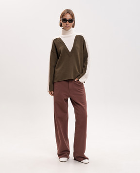 Maison Margiela MM6 Wool sweater with inside-out effect S52HA0306M13280