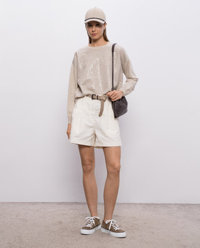 Brunello Cucinelli Beige wool, cashmere and silk jumper M16230010
