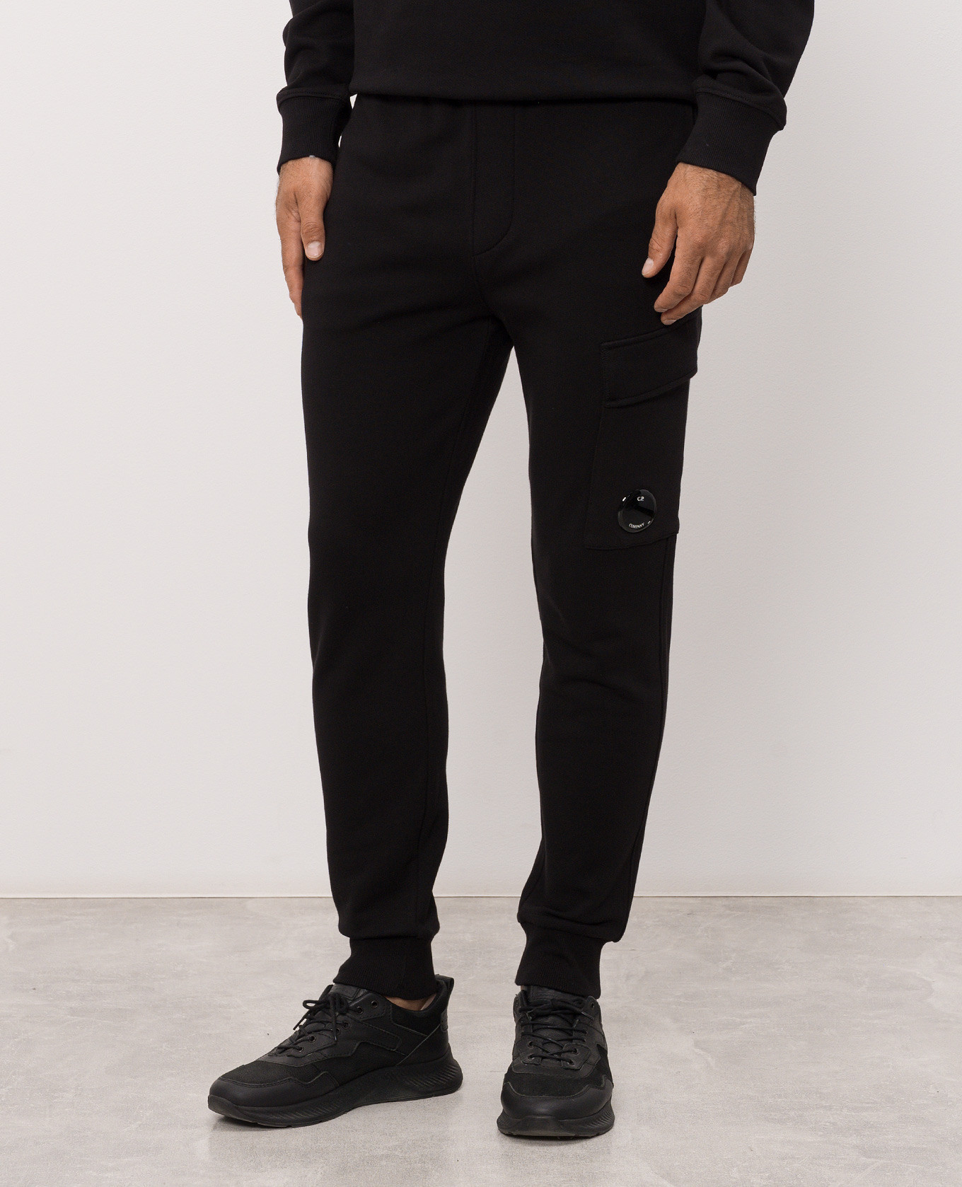 Black joggers with logo patch C.P. Company 3