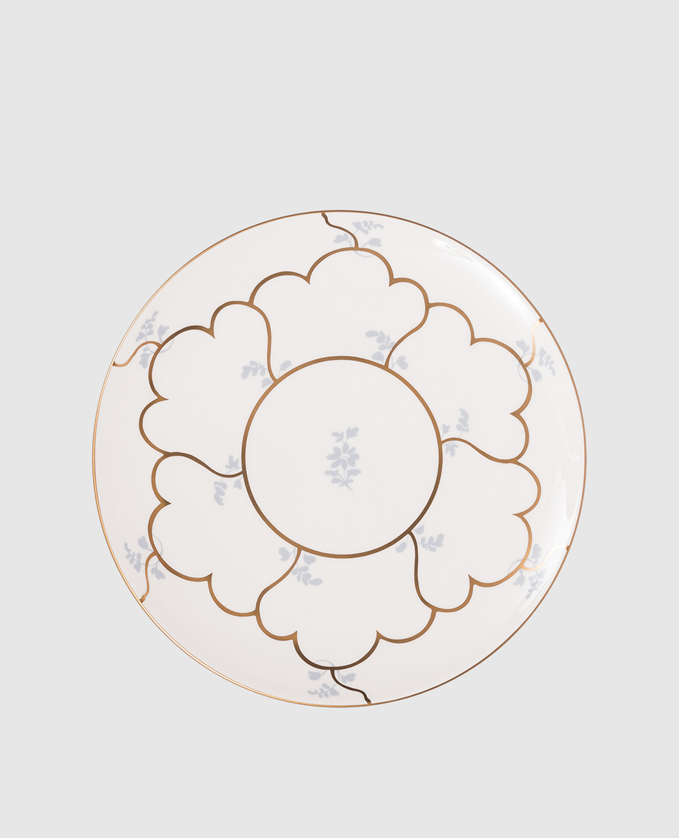 White porcelain dessert plate Feston e Cadena