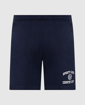 Sporty & Rich Blue shorts with logo print SH03976218BL106