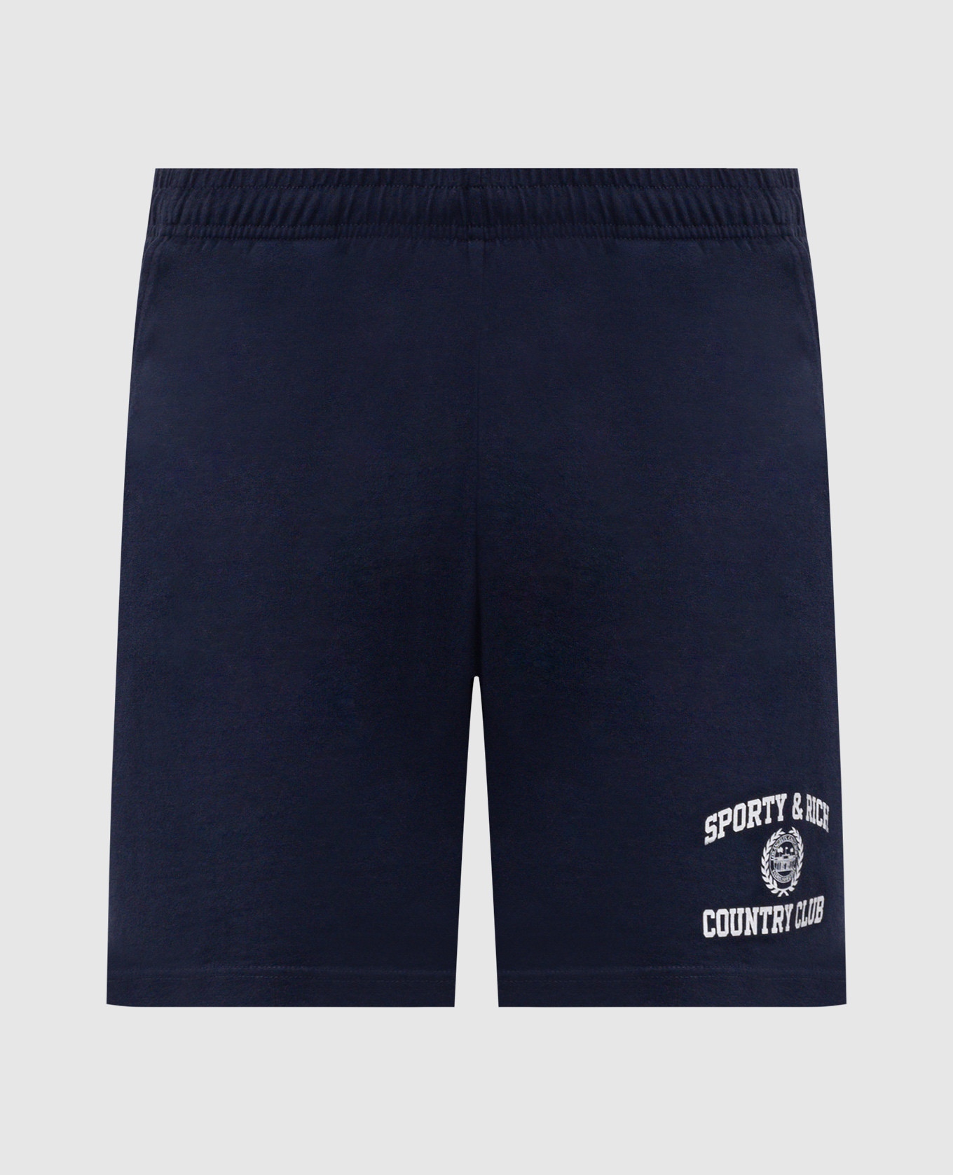 Short bleu avec logo imprimé