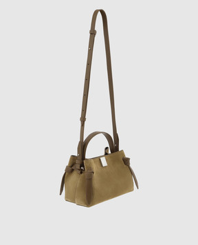 YUZEFI Khaki suede Gyoza bag GYOZA