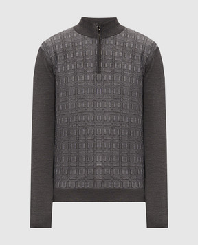 Stefano Ricci Gray wool, cashmere and silk jumper KE04004L01E26361