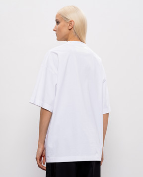 Vetements White T-shirt with logo print ME76TR150Ww
