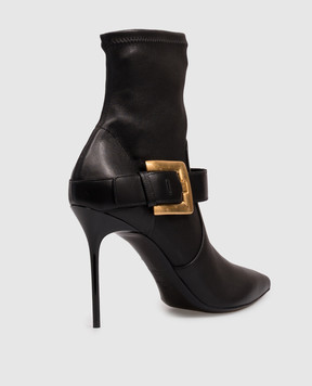 Balmain Anthem black leather ankle boots HN1TE282LSNA