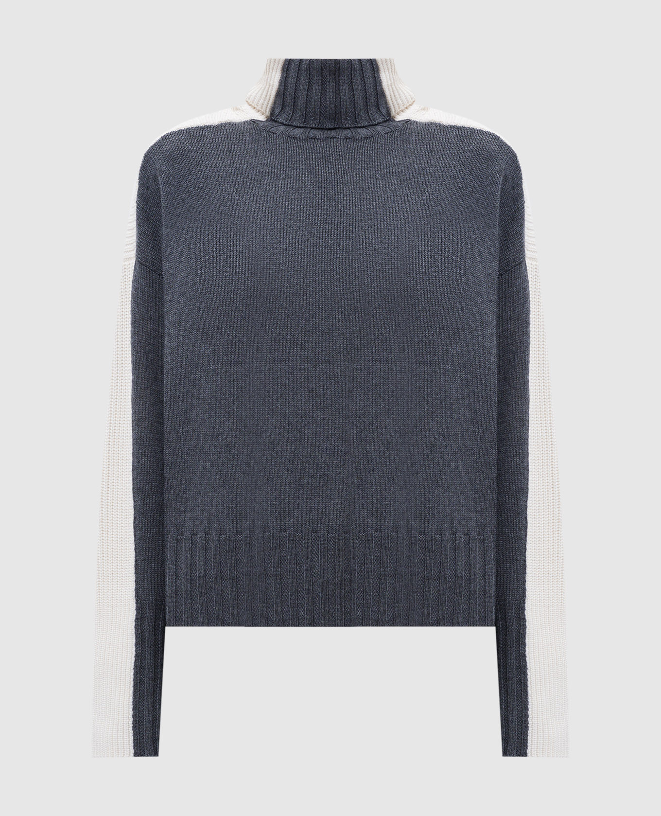 

Grey wool sweater with logo Twinset