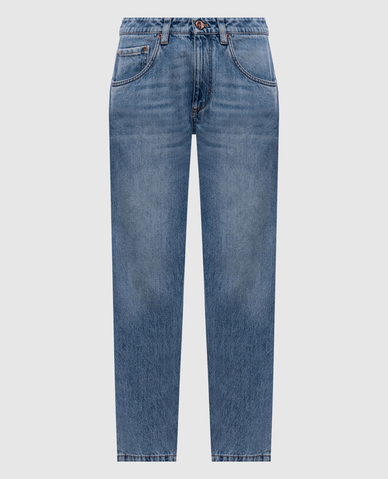 

Blue jeans with logo patch Brunello Cucinelli