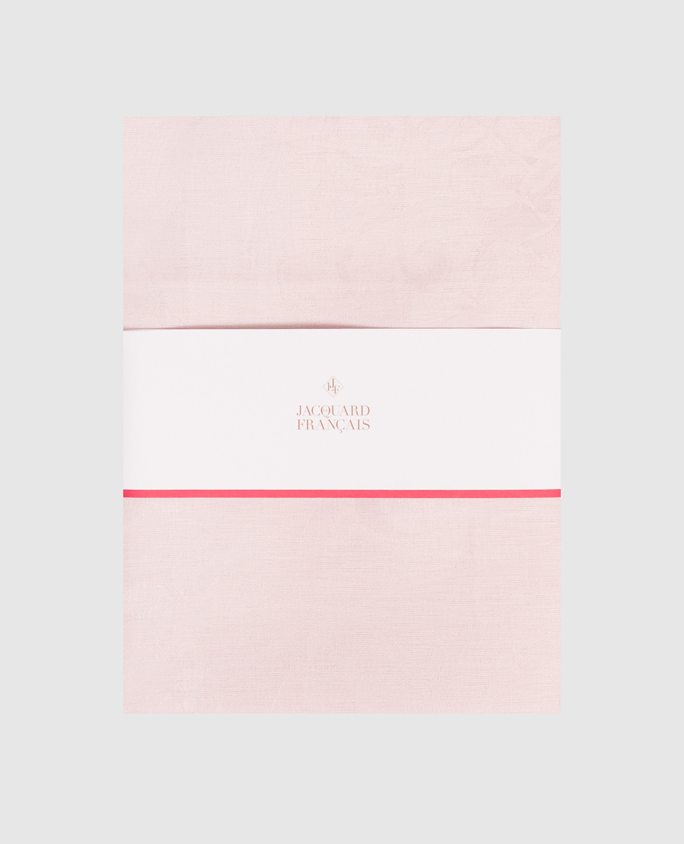 Tivoli pink linen tablecloth with woven pattern