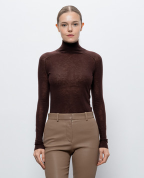JOSEPH Yara brown cashmere turtleneck JF010097