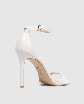 Stuart Weitzman White patent leather sandals NUDIST SJ995