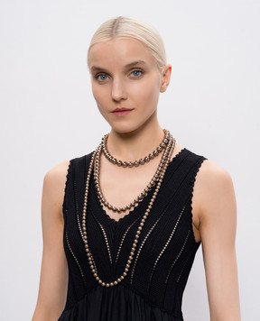 Madreperla Brown layered necklace 211778