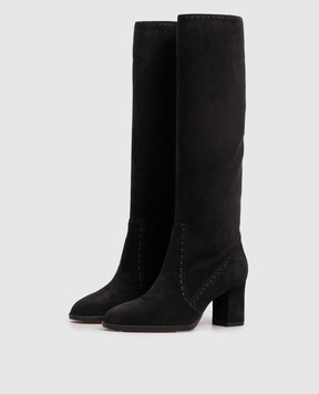 Santoni Black suede boots WSDH72382NERNHHA