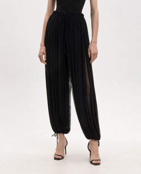 David Koma Black draped pants SS26DK66TR
