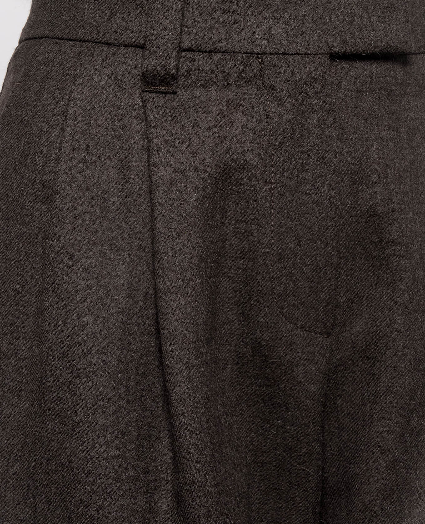 Dark brown high-rise pants Brunello Cucinelli 5