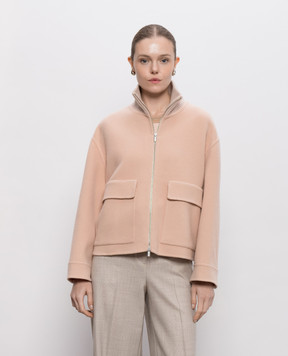 Peserico Pink wool and cashmere jacket with lurex A21081F05EA3197