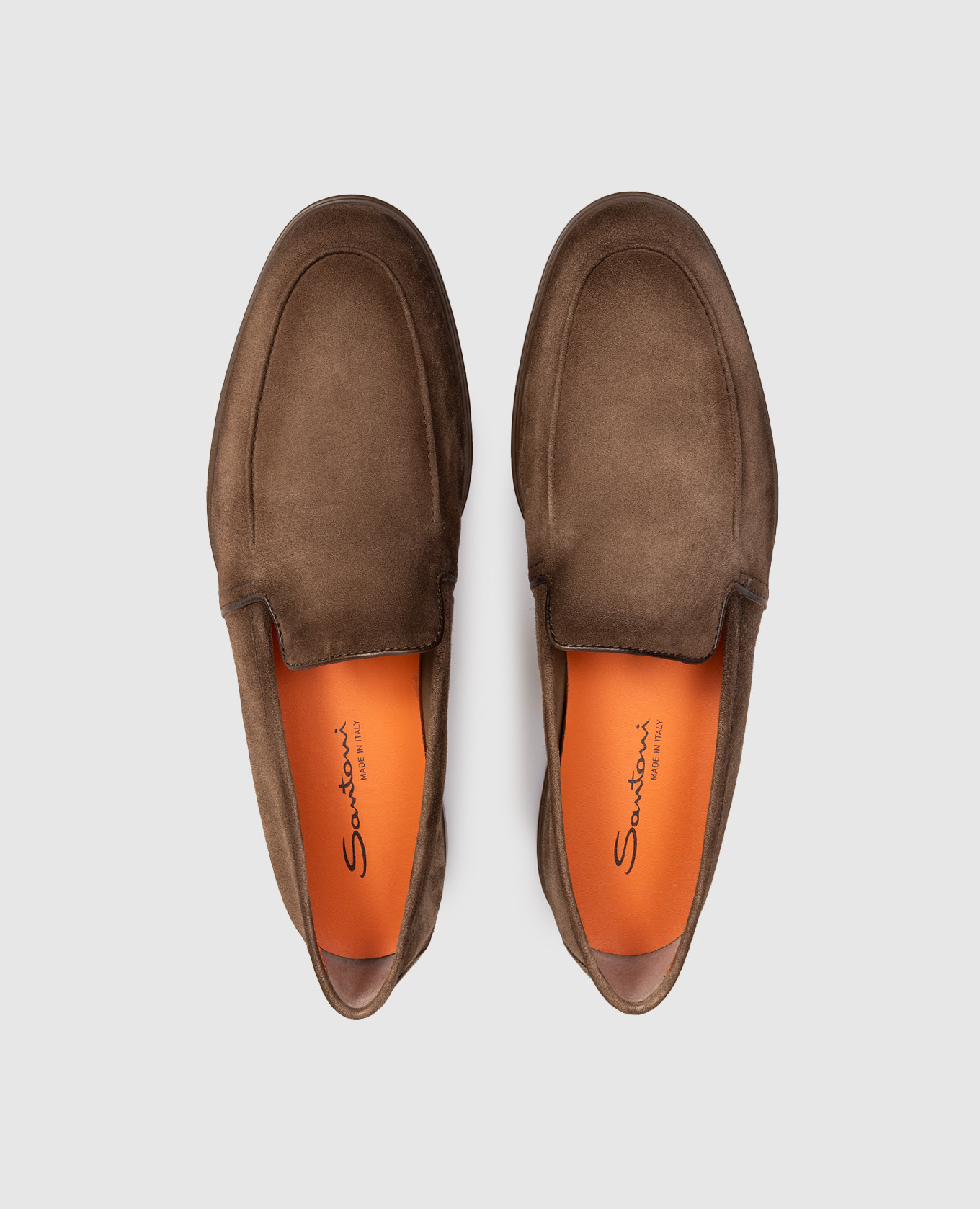 

Brown suede loafers with a degraded effect Santoni