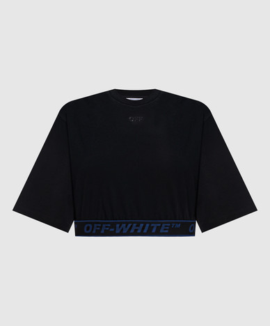 Black cropped T-shirt