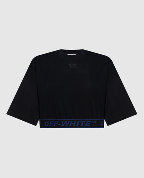 Off-White Black cropped T-shirt 2FA00610T