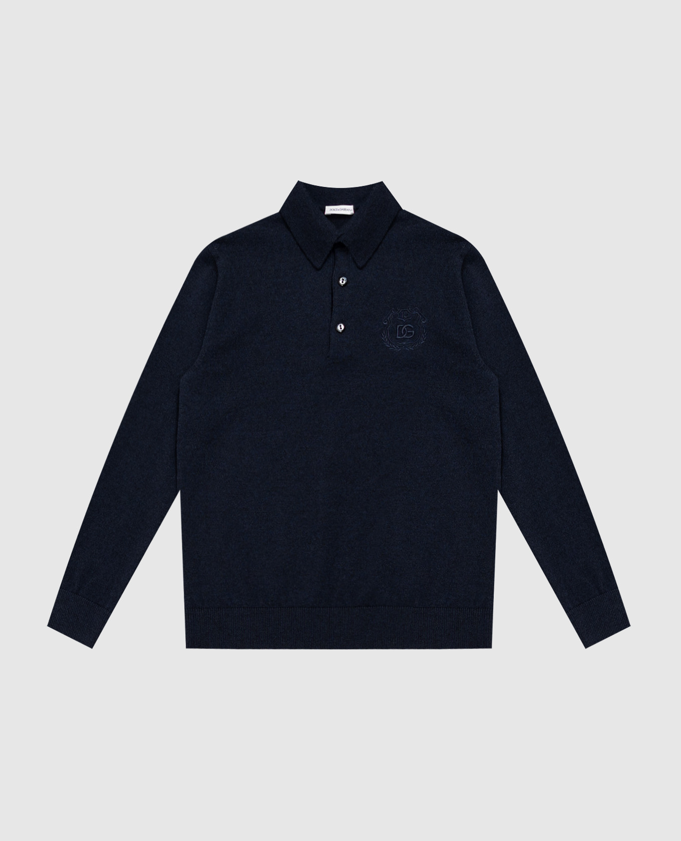 Children's blue wool and cashmere polo shirt Dolce&Gabbana