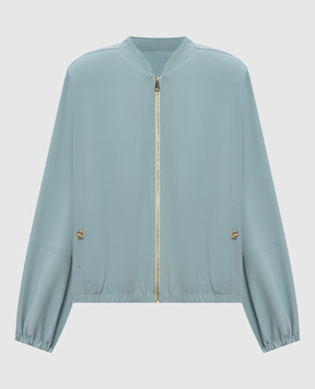 Fabiana Filippi Turquoise bomber jacket GCD216F167D870