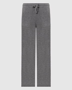 Max Mara PIETRA grey melange wool and cashmere trousers SMMPIETRA