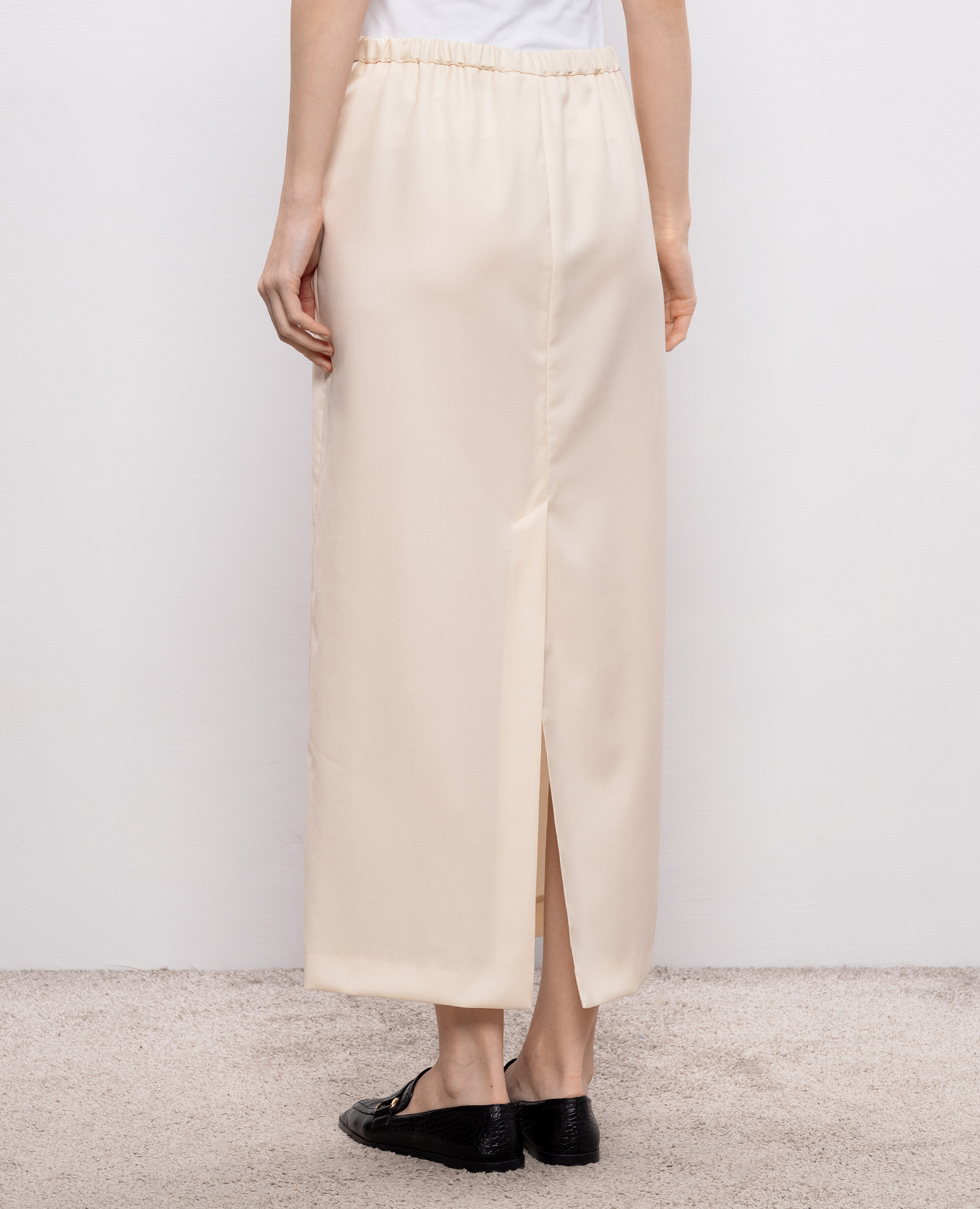 Beige CARA wool skirt Loulou de Saison 4