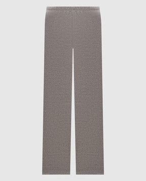 The Row Kohana grey melange cashmere pants 10850K628