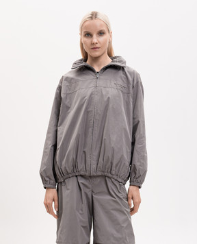 Alexander Wang Grey windbreaker with logo embroidery 1WC3262771