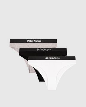 Palm Angels Brazilian briefs set with logo PLA1UWBT02TR