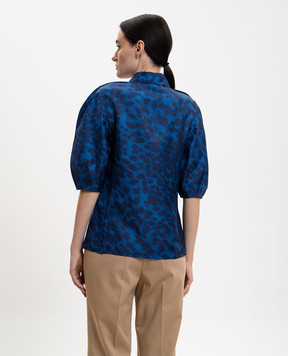 Gabriela Hearst Blue Sansi silk blouse 3261018P127