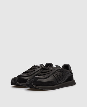 Dolce&Gabbana Black DG Cushion Leather Sneakers CS2288A0124