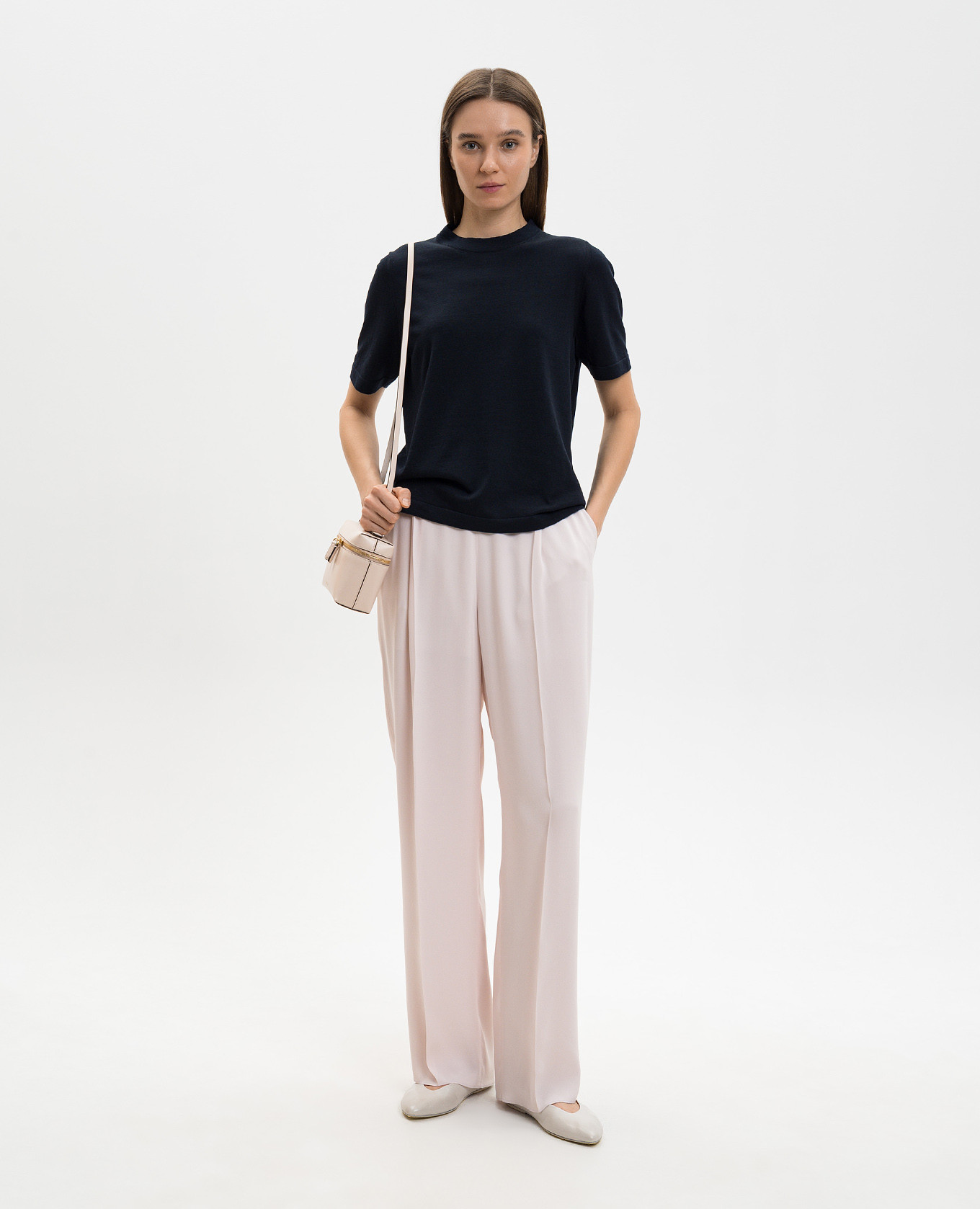 Blue T-shirt with silk Agnona 2