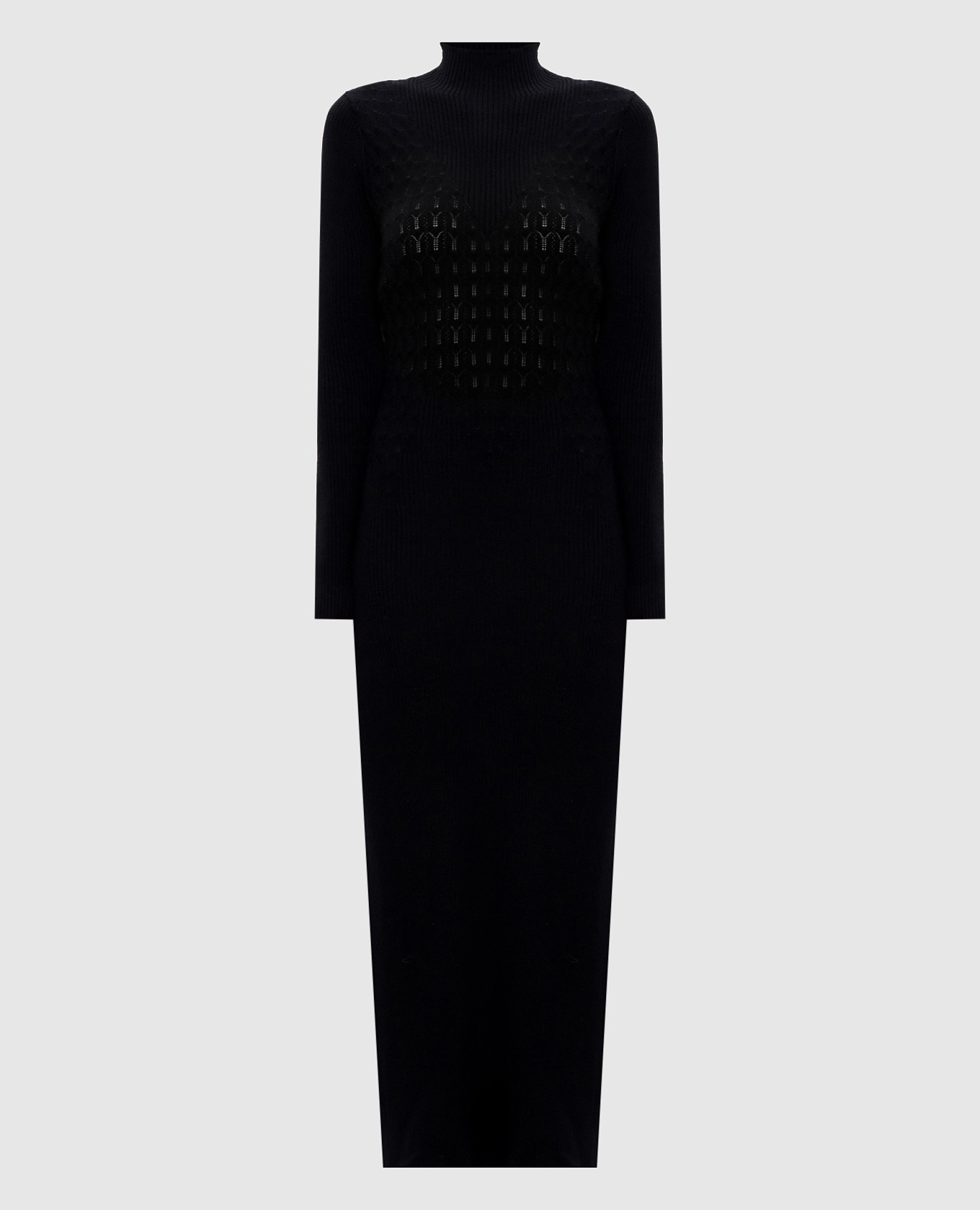 

Black midi dress with logo Twinset