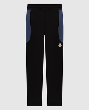 Moncler Black sweatpants with logo patch L20918H00013899V4