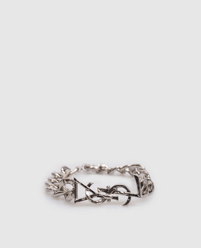 Saint Laurent CASSANDRE silver chain bracelet 851103Y1500