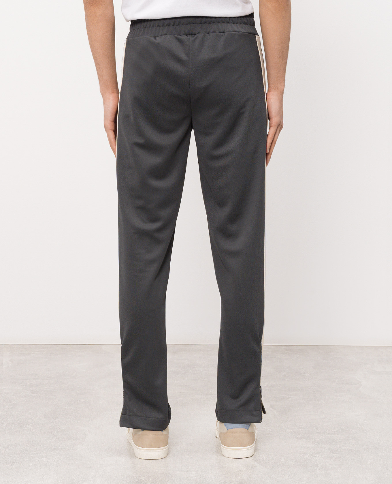 Grey sweatpants with logo embroidery Palm Angels 3