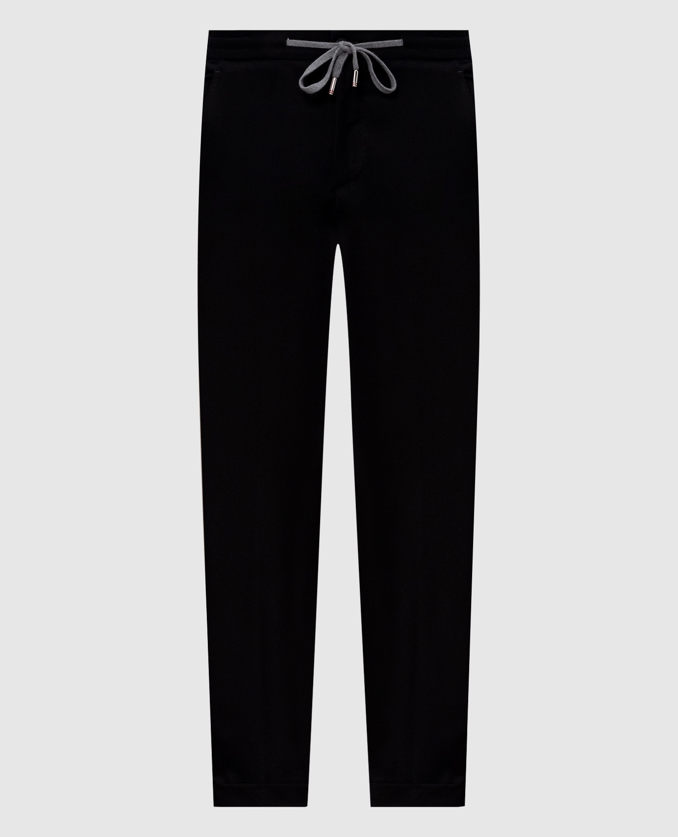 Black wool and silk pants