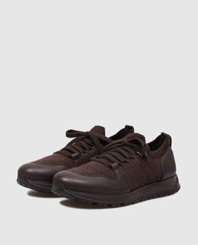 Doucal's Brown combination sneakers DU3221SYDNPX783