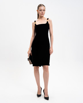 Versace Black lace dress with emblem 10164101A15677