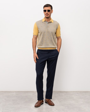 Stefano Ricci Navy blue linen pants M1T6100051LCTL1U
