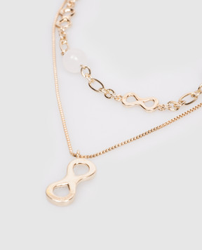 Twinset Gold double layer chain 261TA4430