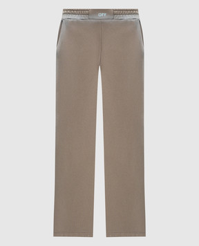Off-White Brown Spray sweatpants 2CH027S26FLE001