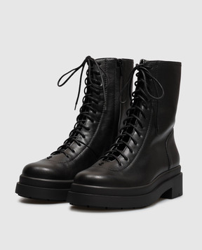 Jimmy Choo Black leather Sima Flat boots SIMAFLATSQM