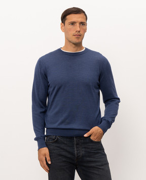Doriani Cashmere Blue wool, silk and cashmere jumper 180007979