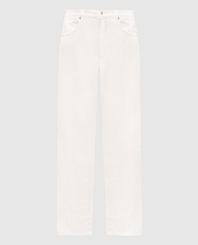 Givenchy Ivory jeans with logo patch BM51NS516T