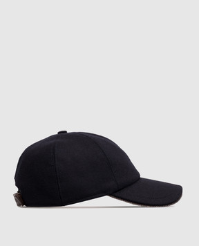 Peserico Blue wool and cashmere cap A36226C003358