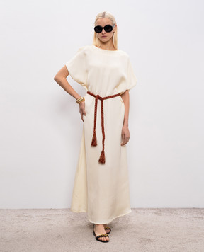 Momoni Beige maxi dress SAKARI MODR026MO31